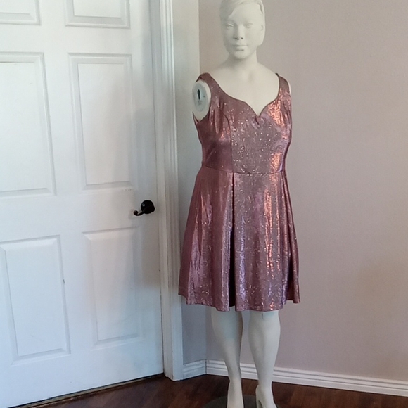 B. Smart Shimmering Pink Prom Dress Size 22W - Picture 1 of 6
